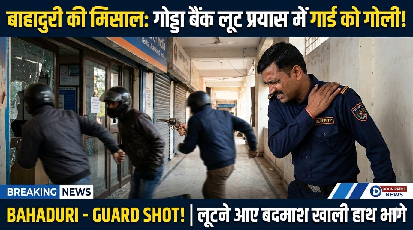 गोड्डा के महागामा में बैंक ऑफ इंडिया (BOI) में लूट का प्रयास और घायल सुरक्षा गार्ड