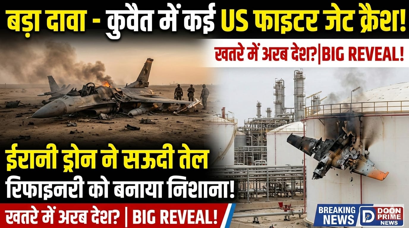 कुवैत में दुर्घटनाग्रस्त अमेरिकी लड़ाकू विमान और सऊदी अरब की रास तनुरा तेल रिफाइनरी पर ड्रोन हमला