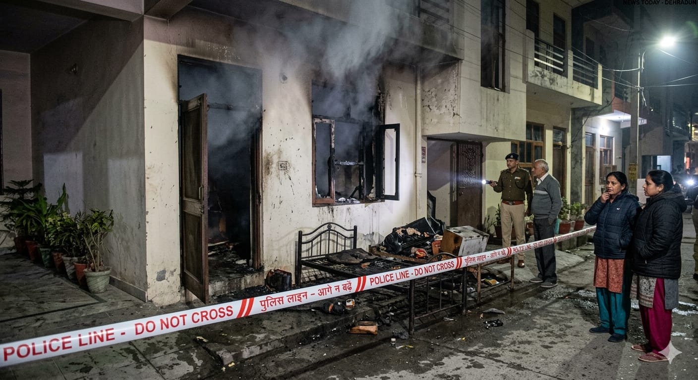 देहरादून के पटेलनगर में लिव-इन पार्टनर द्वारा जलाया गया घर और पुलिस जांच