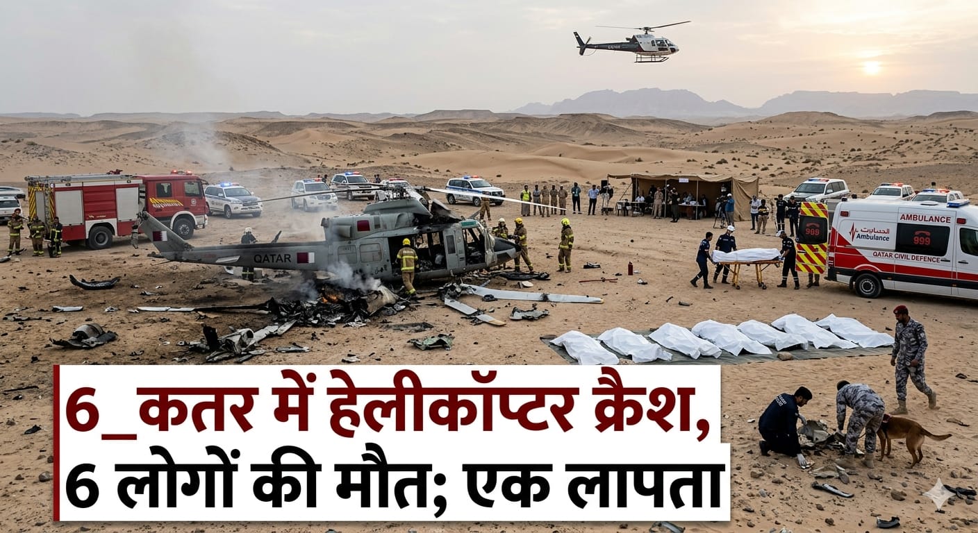 कतर के समुद्र में दुर्घटनाग्रस्त हेलीकॉप्टर और बचाव अभियान की सांकेतिक तस्वीर (Helicopter Crash in Qatar)