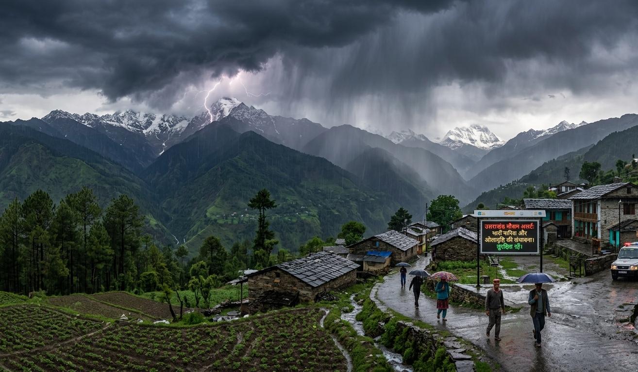 उत्तराखंड मौसम अपडेट बारिश और ओलावृष्टि अलर्ट