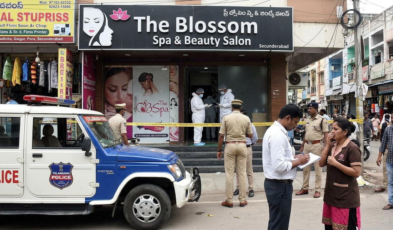 Secunderabad spa murder crime scene and police investigation by Doon Prime News