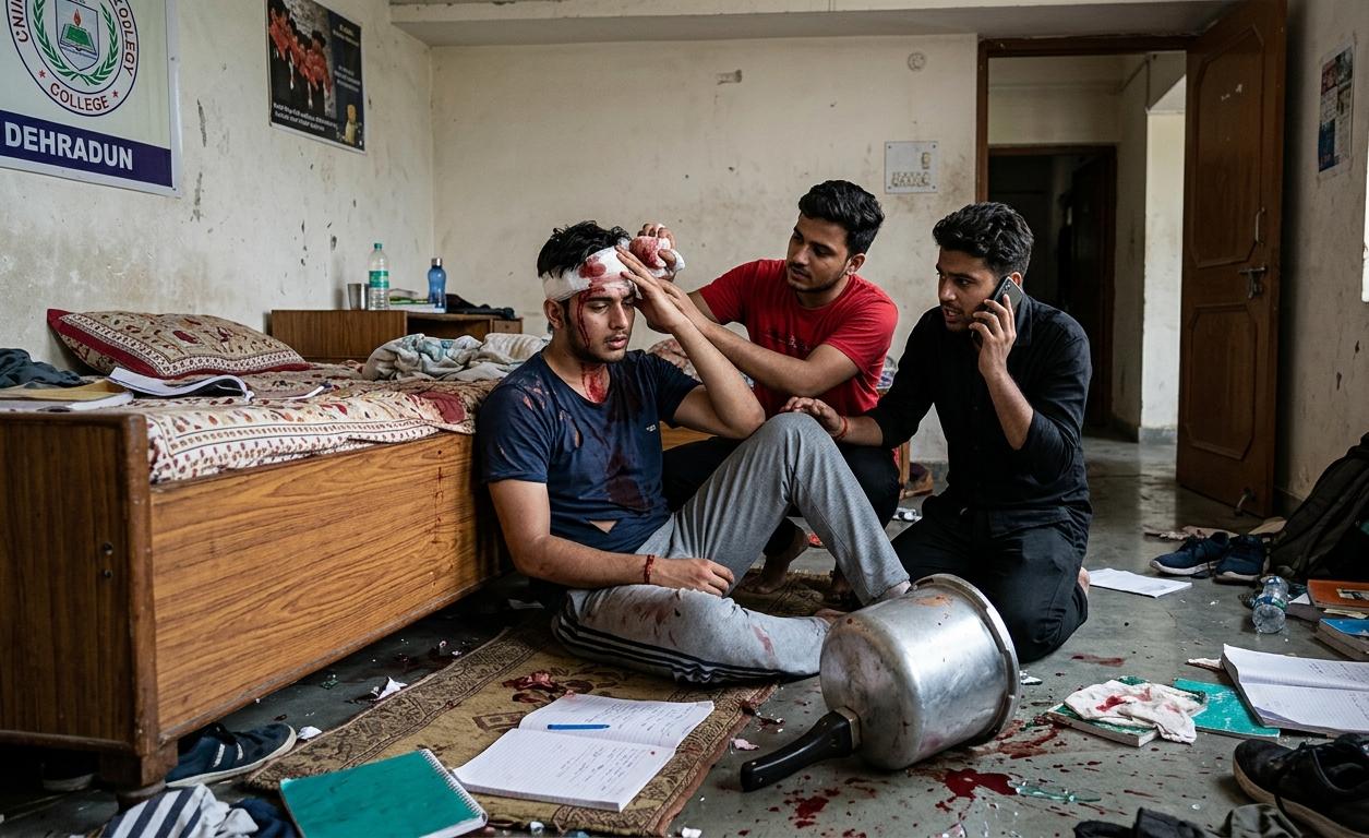 Dehradun Premnagar students clash and hostel fight crime news update