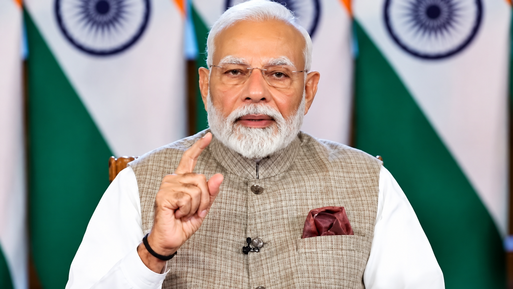 Prime Minister Narendra Modi chairing a cabinet meeting discussing the strict anti-paper leak bill with penal provisions.