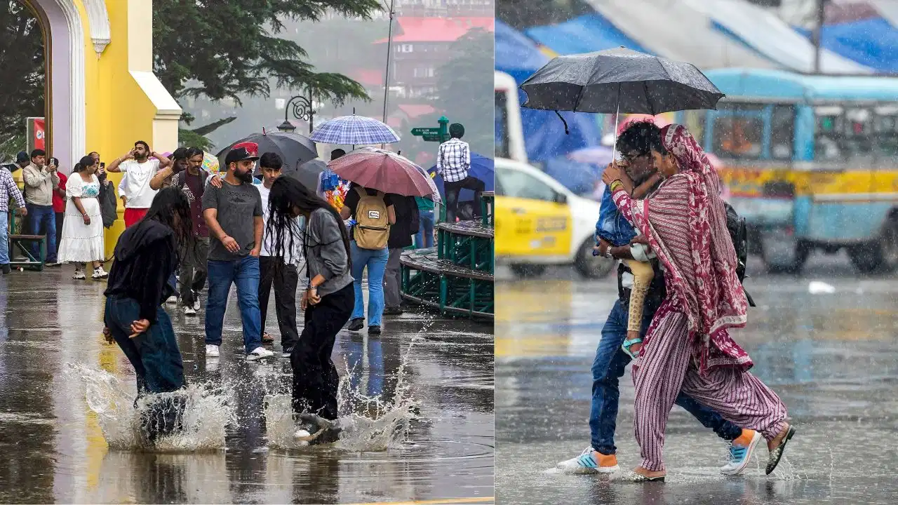Dark monsoon clouds over Indian cities with heavy rainfall as IMD issues Monsoon Alert India for multiple states from July 17 to 22.
