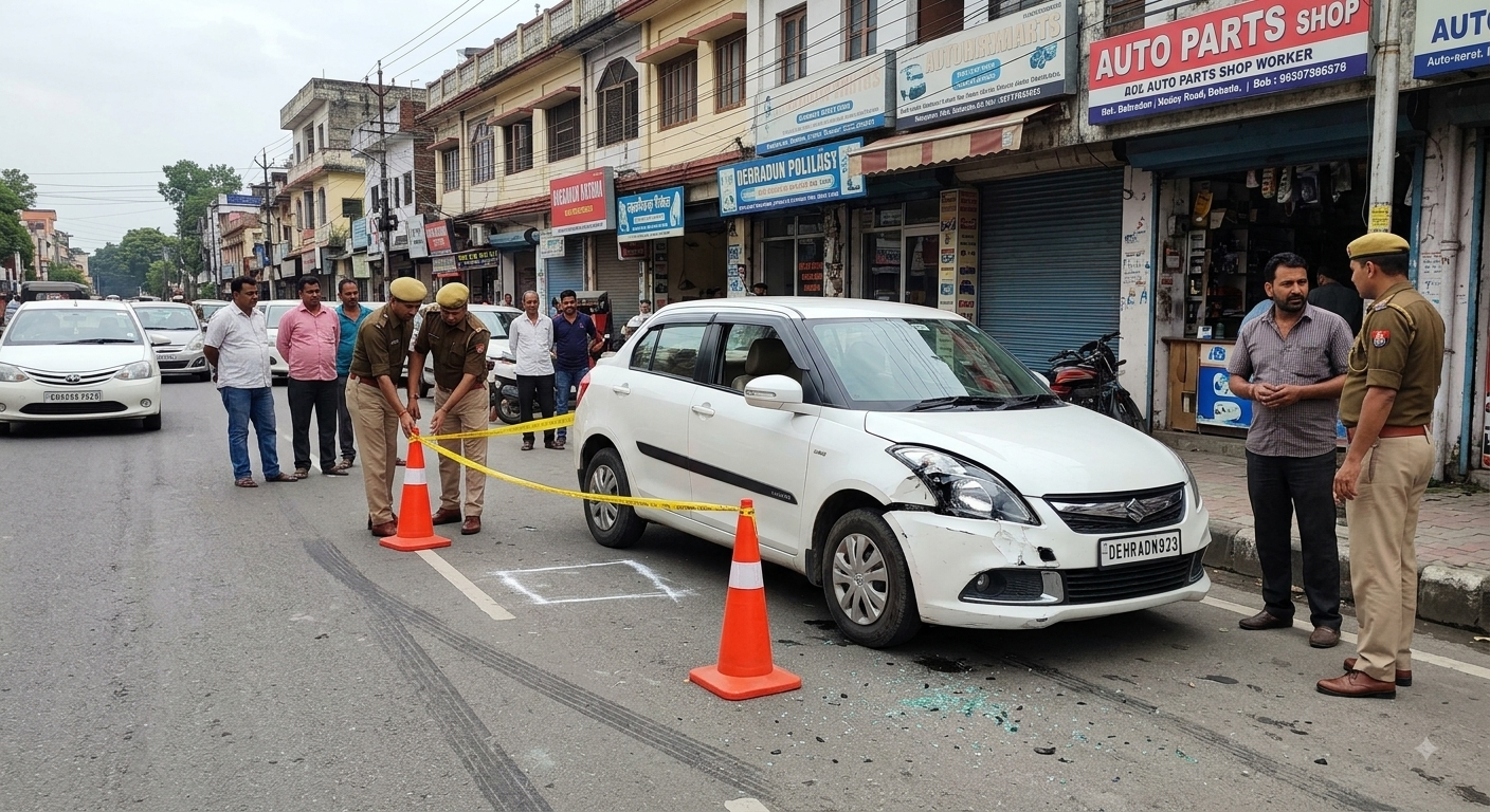 Dehradun Road Accident Tilak Road car hit youth police investigation