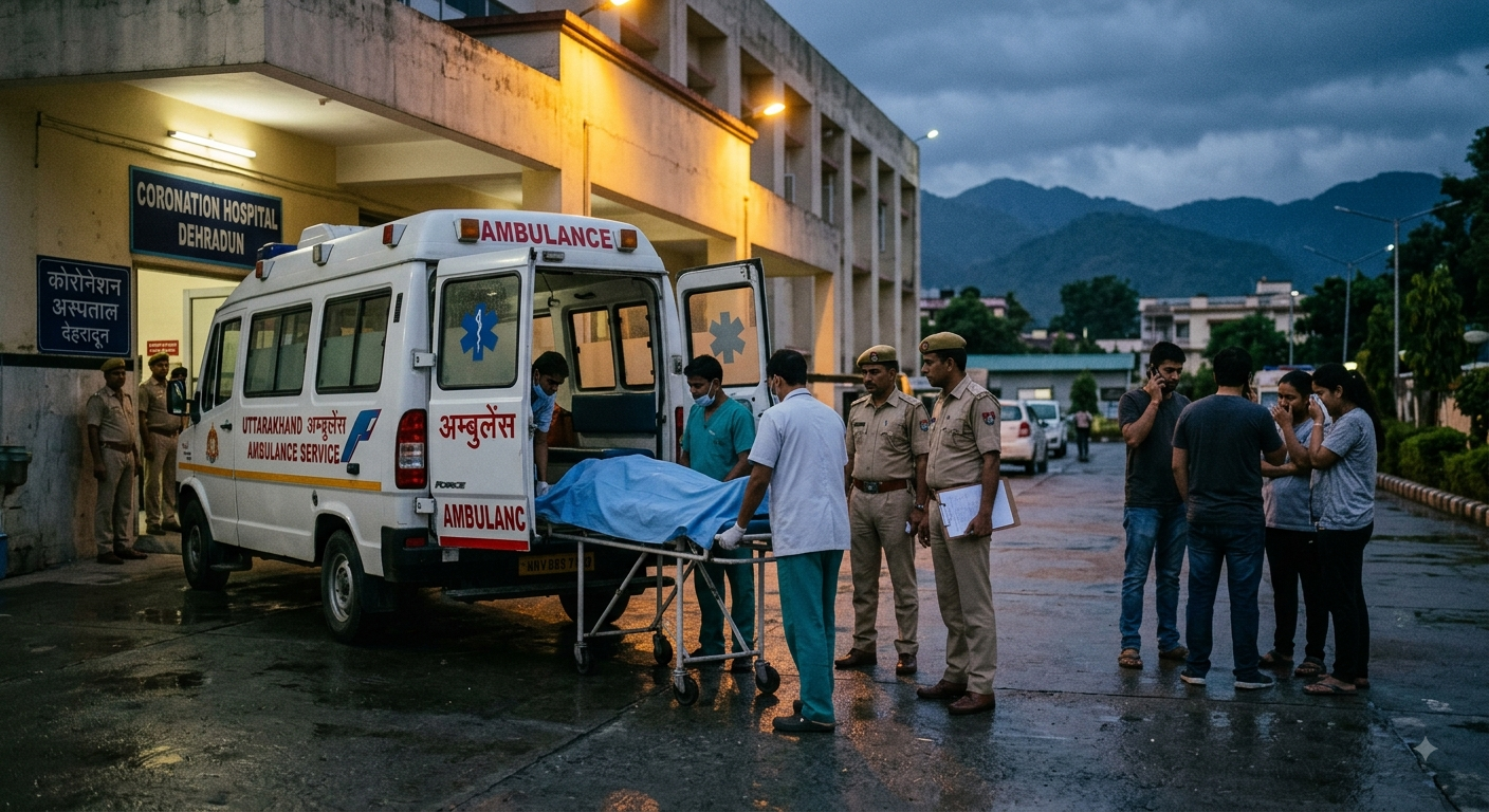 Dehradun Student Suicide Case police team and forensic investigation at Atlantis hostel Clement Town