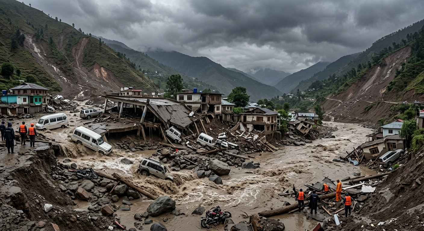 Jammu Kashmir Cloudburst flash flood damage in Rajouri