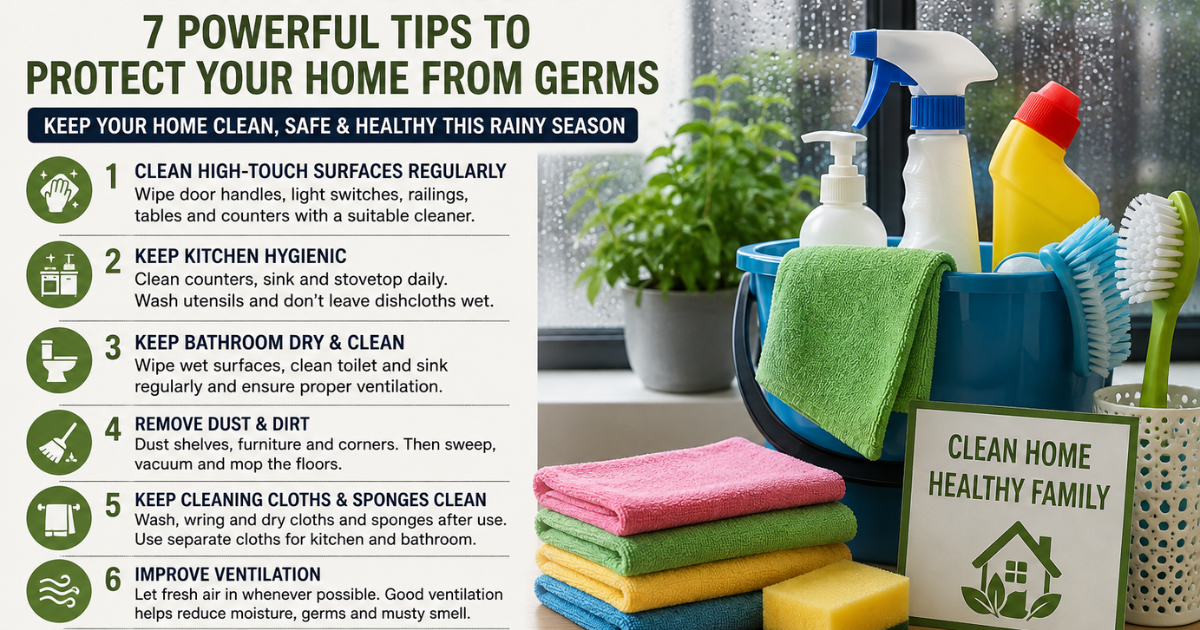 Monsoon Home Cleaning tips to protect home from germs and fungus