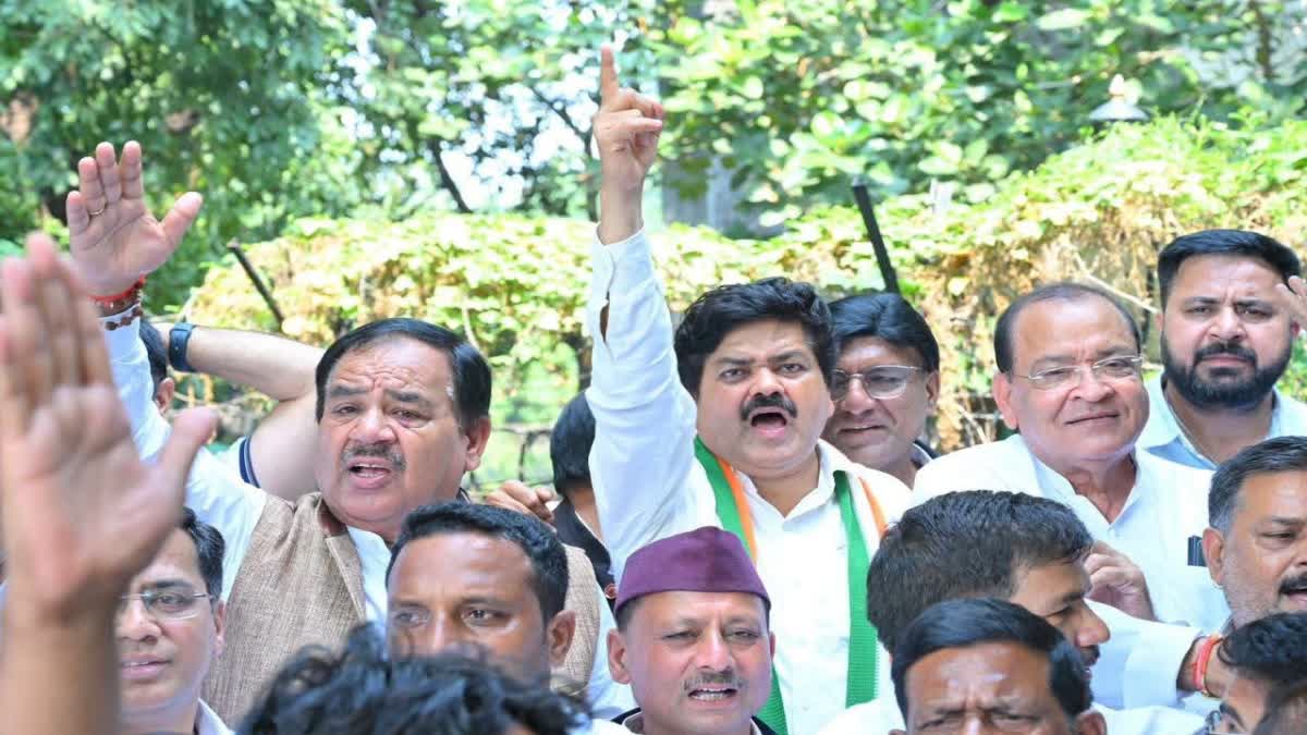 Uttarakhand Congress leaders during the Nyay Yatra, raising issues including the Ankita Bhandari case, unemployment